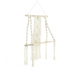 Střední boho polička macramé béžová