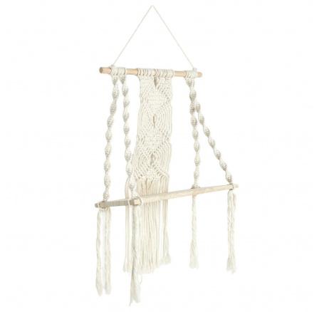 Střední boho polička macramé béžová