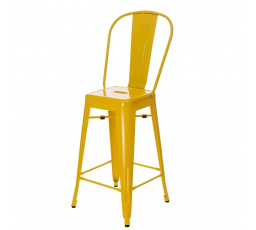 Hoker Paris Back 66cm žlutý inspirovaný Tolix