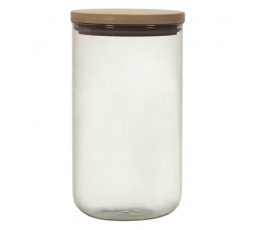 Skleněná nádoba s víkem 1l šedá