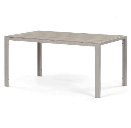 Zahradní stůl 150x89cm, kov, polywood, béžová, AZT-S1215 CRM