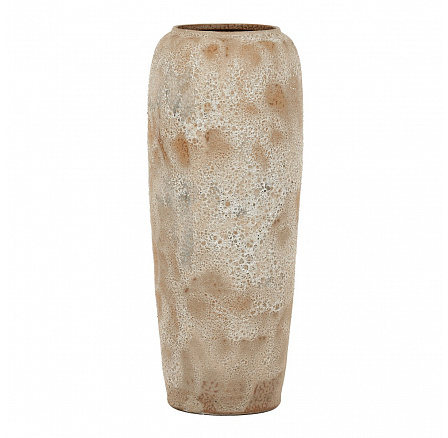Váza keramická - výška 90 cm, světle béžová