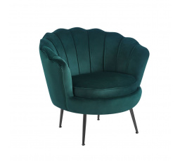 Křeslo velvet zelené /černé nohy/ LC-032-1