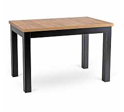 Rozkládací stůl SKUBI 120-160 cm Dub Craft/Černý
