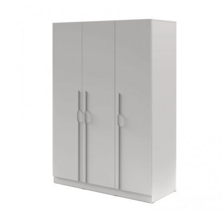 Skříň BRAGA 2 Šedá s kovovými madly a šuplíky