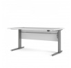 Psací stůl OFFICE 80400/318, Bílá/Silver grey