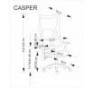 Kancelářské křeslo CASPER, černé
