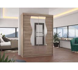 Posuvná skříň se zrcadlem RENZO 150 Truffle+Truffle