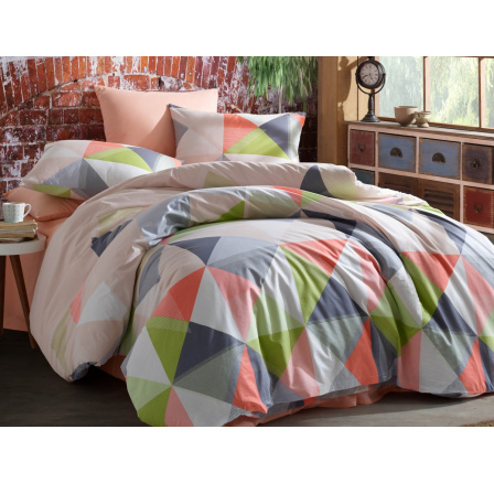 Bavlněný povlak na polštář Deisy losos 40x40