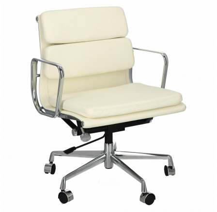 Kancelářská židle CH2171T bílá kůže chrom Kancelářská židle CH2171T bílá kůže chrom
