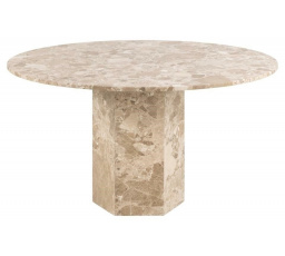 Stůl Naxos 100 cm mramor hnědý