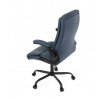 Kancelářské křeslo, houpací mechanismus, modrá ekokůže, KA-Y344 BLUE
