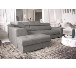 Rohová sedací souprava s funkcí spaní MARGO I 260×185 - šedá , levá