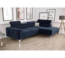 Rohová sedací souprava TOSCANIA MINI s funkcí spaní 170x250 cm - modrá, pravá