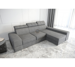 Rohová sedací souprava ROYAL 295×185 - šedá , pravá