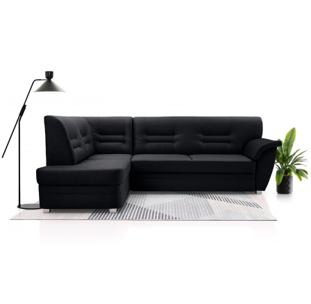 Rohová sedací souprava L Dornia černá Rohová sedací souprava L Dornia černá