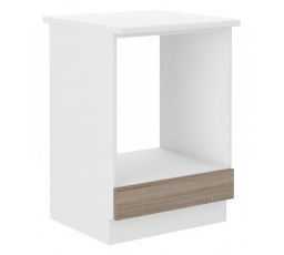 Kuchyňská skříňka Dalton 60-D-GAZ-ZB bílá/dub sonoma truffle