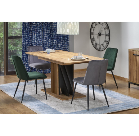 Jídelní stůl FABIANO, Dub Wotan/Černá