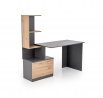 Psací stůl MISO, Grafitový/Dub Artisan