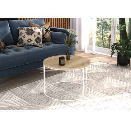 Konferenční stolek NOEL Bílý+Sonoma