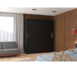 Posuvná skříň LINCOLN 180 Černá+Černá