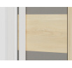 Šatní skříň Drop 0201, Buk Fjord/Bílá/Šedá platina