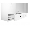 Šatní skříň LILLE 02, Bílý mat/Dub Lefkas