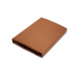 Napínací saténové prostěradlo hnědé 180x200 dvojlůžko