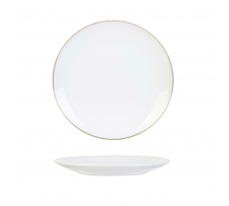 Talíř Pearl Gold 20 cm bílý