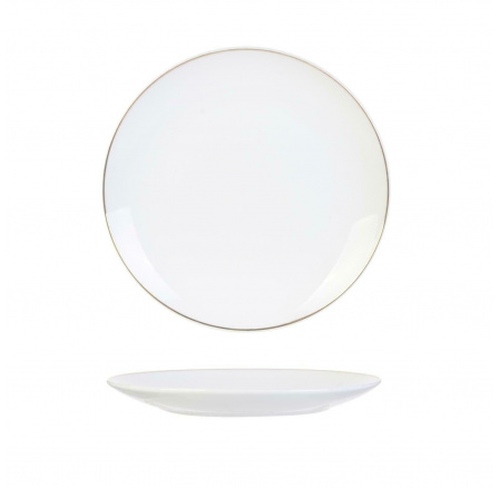 Talíř Pearl Gold 20 cm bílý
