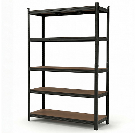 Regál, kov, černá, AUR-G2120 BK