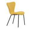 Jídelní židle, žlutá, látka, CT-S8010 YEL2