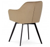 Jídelní židle, béžová, sametová látka, DCH-425 CAP4