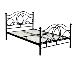 Kovová postel 120x200 černá LM3-FXJG