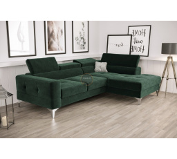 Rohová sedací souprava TOSCANIA MINI s funkcí spaní 170x250 cm - zelená , pravá
