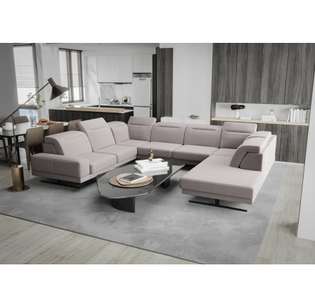 Rohová sedací souprava FIORE MAX I 220x350x265 cm - béžová, levá