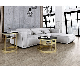 Kulatý konferenční stolek Glamour - v různých barvách - Černý MiniPearl, Zlatý