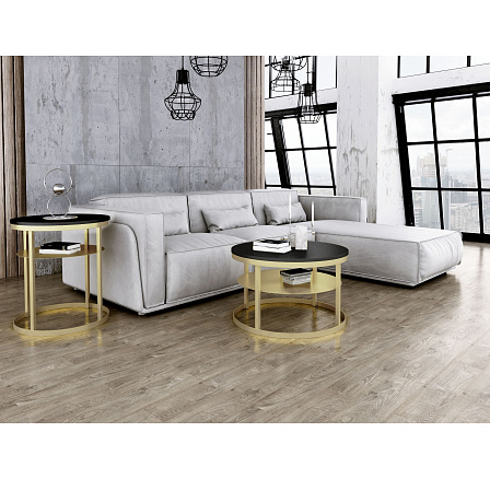 Kulatý konferenční stolek Glamour - v různých barvách - Černý MiniPearl, Zlatý Kulatý konferenční stolek Glamour - v různých barvách - Černý MiniPearl, Zlatý