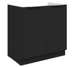 Dolní skřínka SIENA - 80 ZL 2F BB, Černá mat/Černá mat