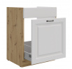 Dolní skříňka STELLO - 60 ZL 1S BB, Dub Artisan/Bílý mat