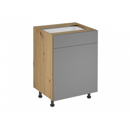 Kuchyňská dolní skříňka Langen D60S1, béžová/dub artisan Kuchyňská dolní skříňka Langen D60S1, béžová/dub artisan