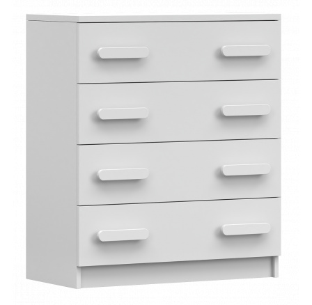 Komoda 4S SMYK I - 02, Bílá Mat/Bílá