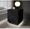 Noční stolek REJA, lesklá černá