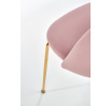 Jídelní židle K385, Světle růžová/Zlatá