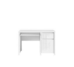 psací stůl KASPIAN BIU1D1S/120 bílá/bílý lesk