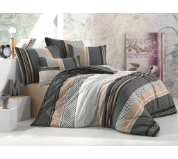 Povlečení bavlna 140x200, 70x90cm Sorento beige nitěný knoflík