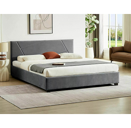 Postel s úložným prostorem COLUMBIA VELVET,160x200 cm, Šedý aksamit 192
