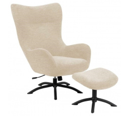 Křeslo s podnožkou Talgarth béžové