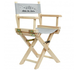Skládací dětská režisérská židle šedá