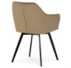 Jídelní židle, béžová, sametová látka, DCH-425 CAP4